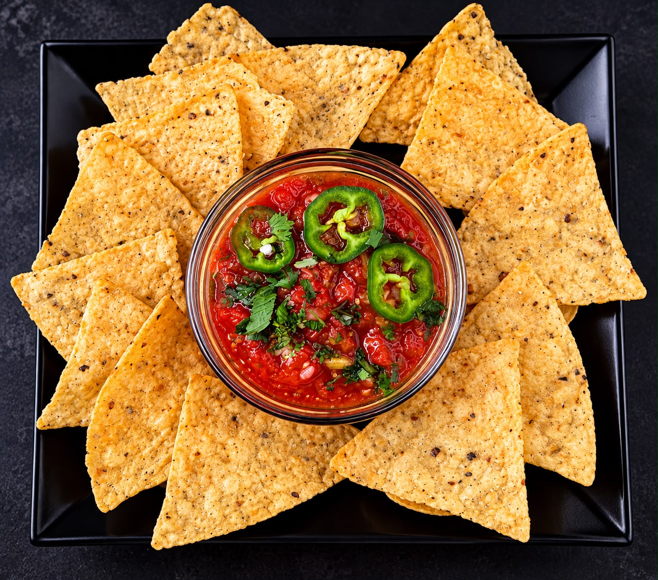Chips Bowl with Cheese & Salsa